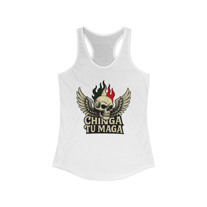 Chinga Tu Maga Skull with Wings Graphic Tank Top