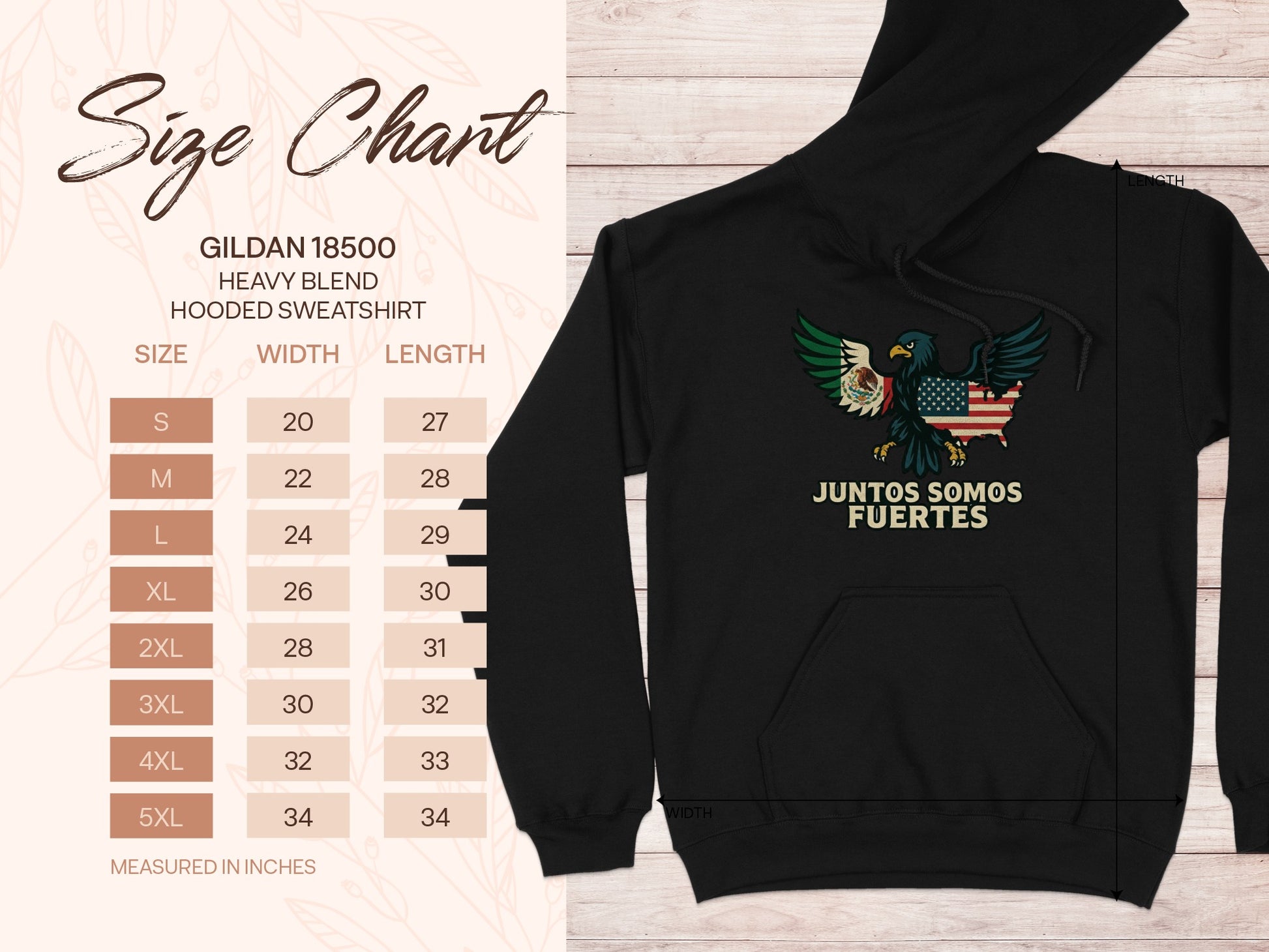Juntos Somos Fuertes Hooded Sweatshirt product type