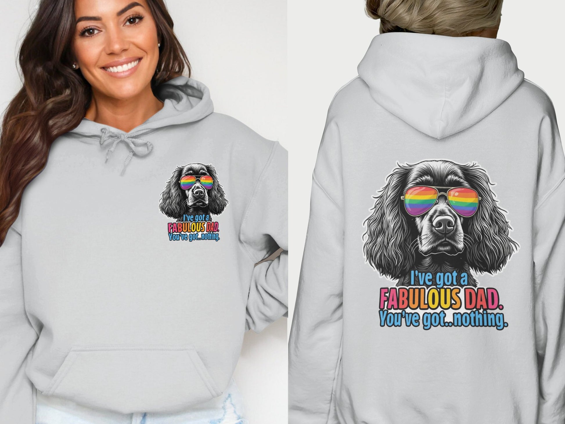 Fabulous Dad Dog with Sunglasses Hoodie Product