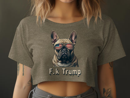 Bold Bulldog F.k Trump Graphic Crop Top product type