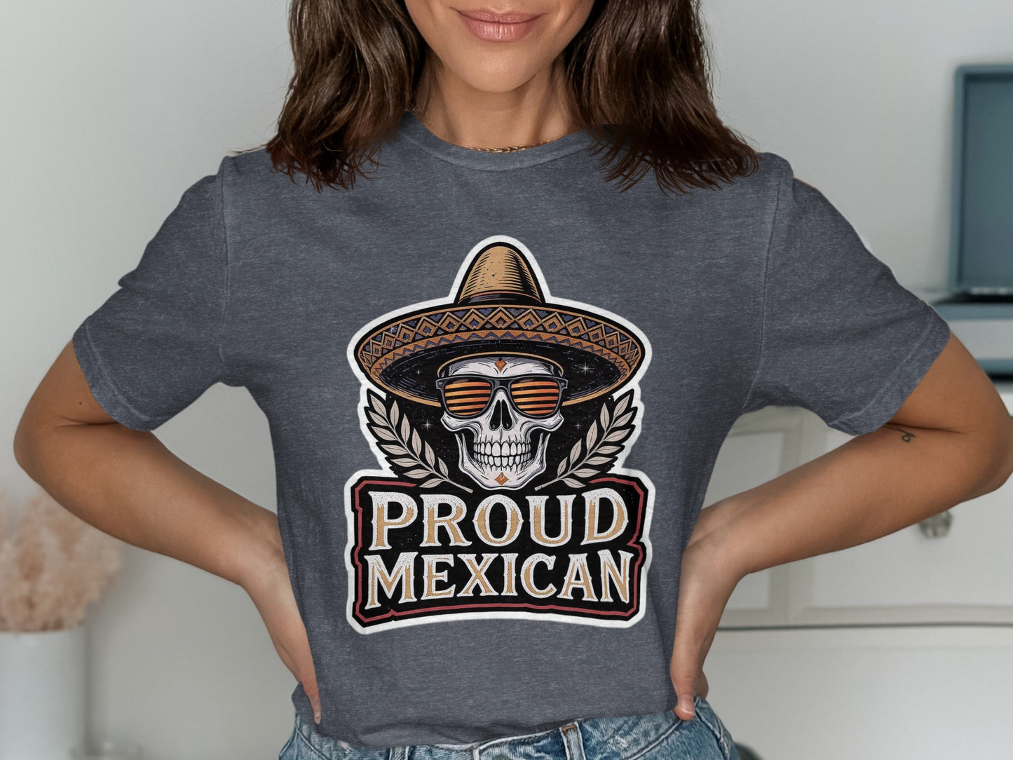 Proud Mexican Graphic Skull T-Shirt product type