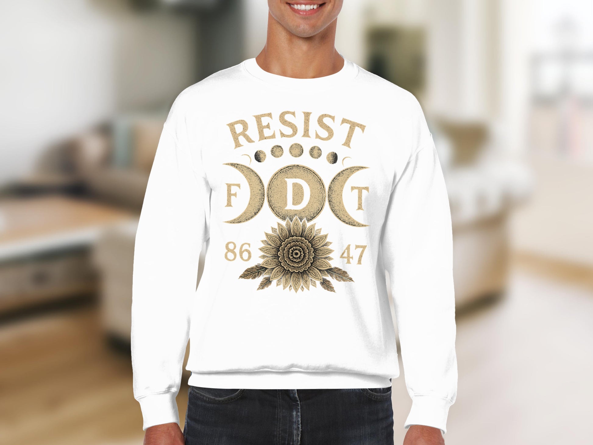 Resist FDT 86 47 Sunflower Design Graphic Sweatshirt product type