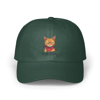 Cat with Red Scarf and Text Green Hat product