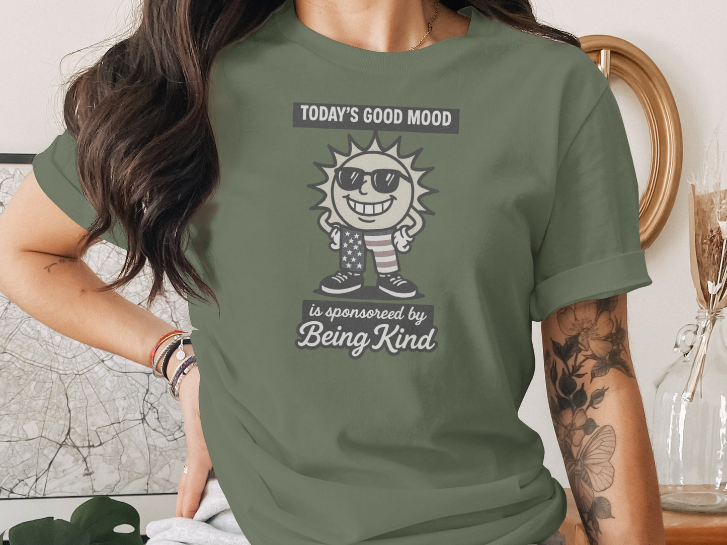 Today's Good Mood is Sponsored by Being Kind T-shirt
