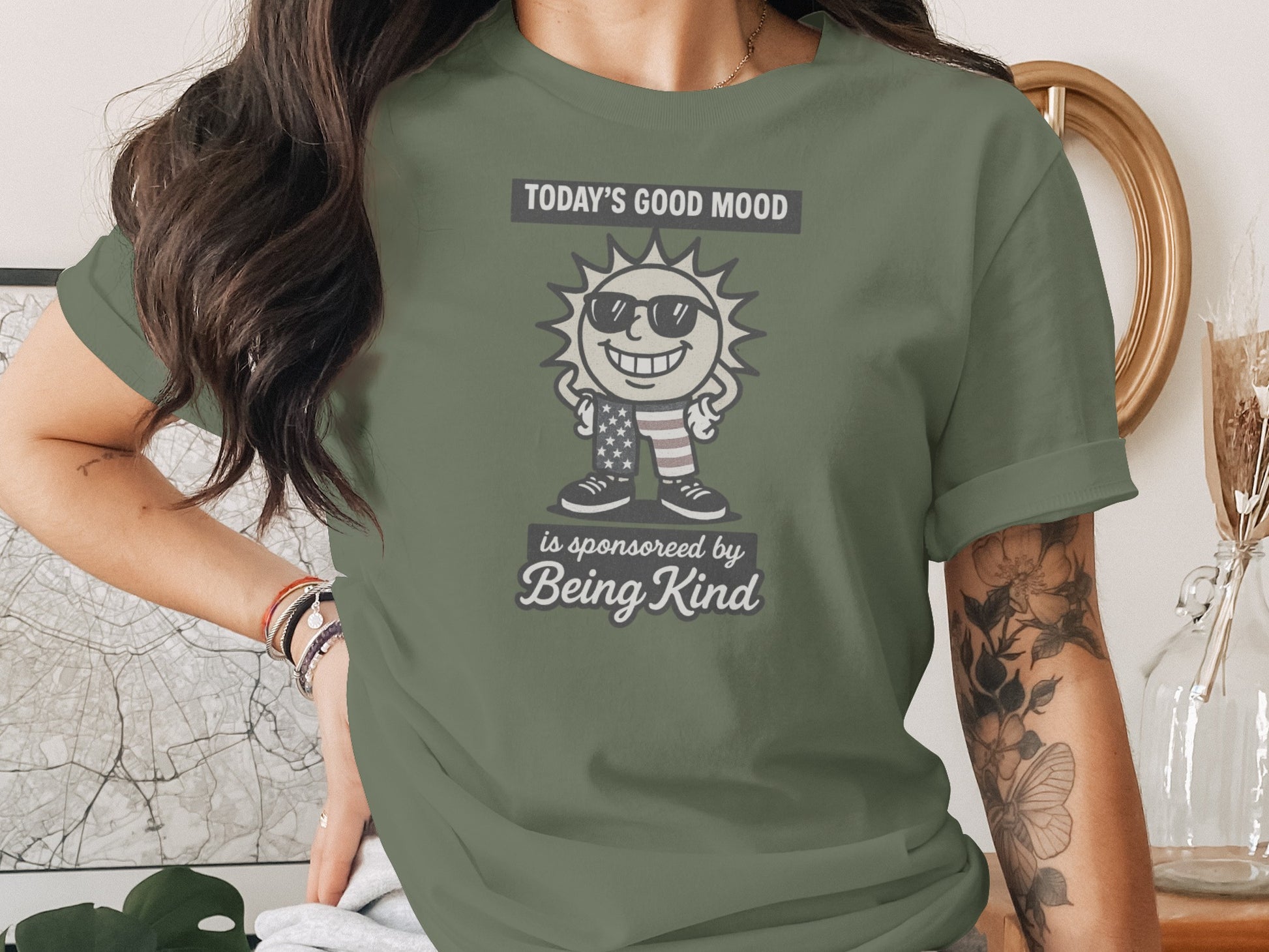 Today's Good Mood is Sponsored by Being Kind T-shirt