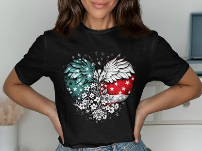American Flag Winged Heart Design T-shirt product