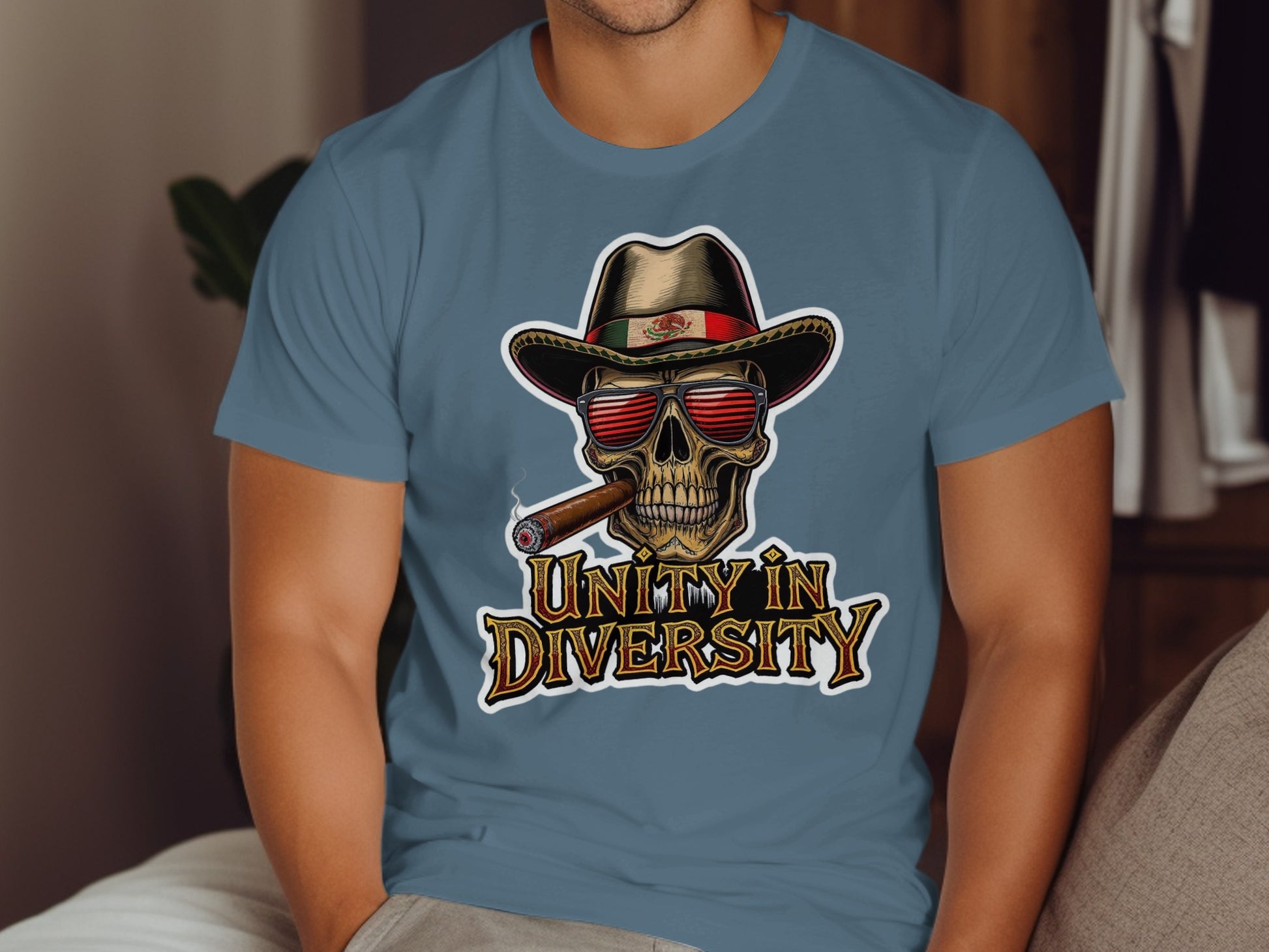 Unity in Diversity Skull Graphic Printed T-Shirt product