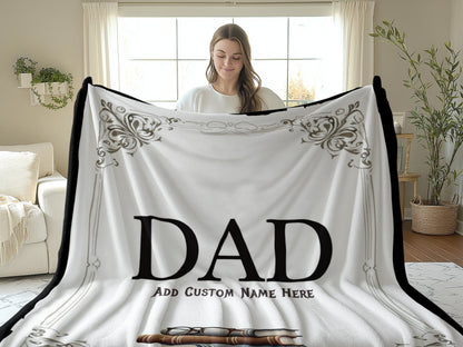 Dad Add Custom Name Here Blanket product type