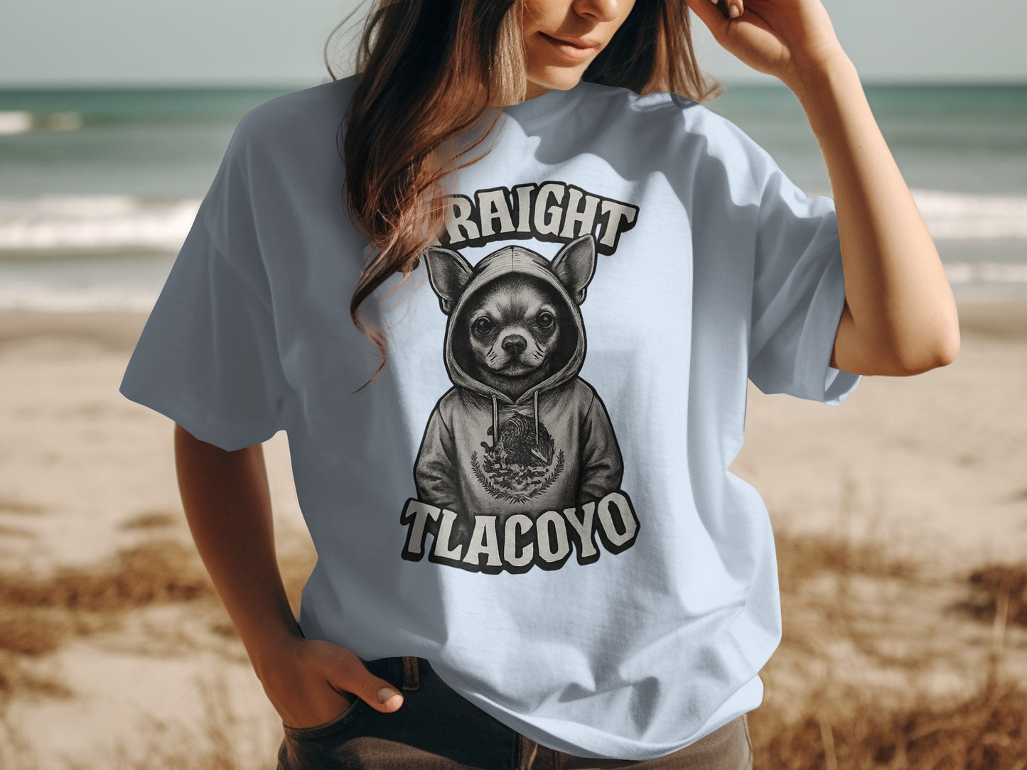 Straight Tlacoyo Chihuahua Graphic T-Shirt product