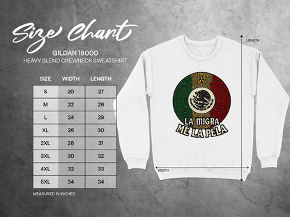 La Migra Me La Pela Heavy Blend Crewneck Sweatshirt product type