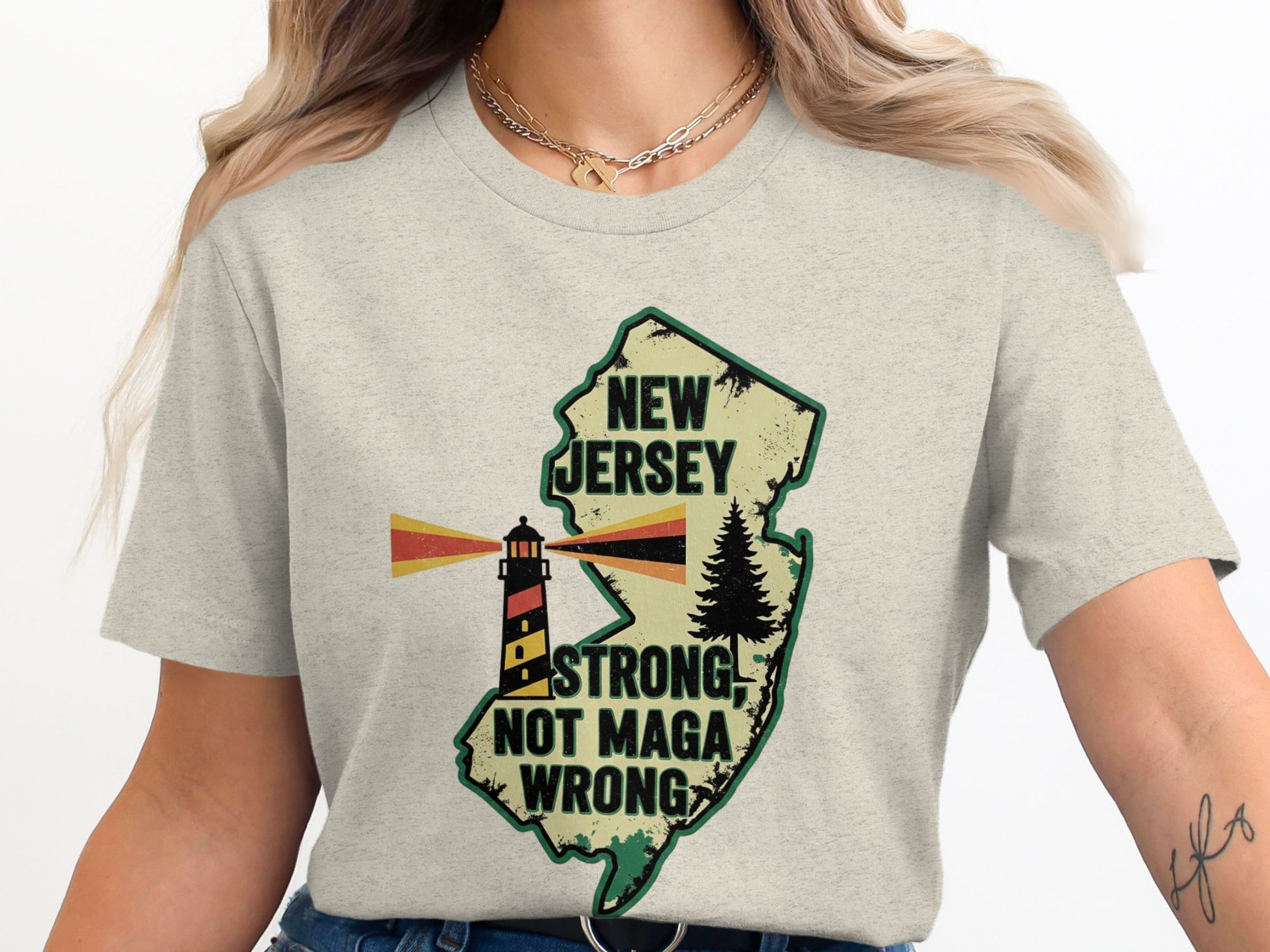 New Jersey Strong Not MAGA Wrong T Shirt product