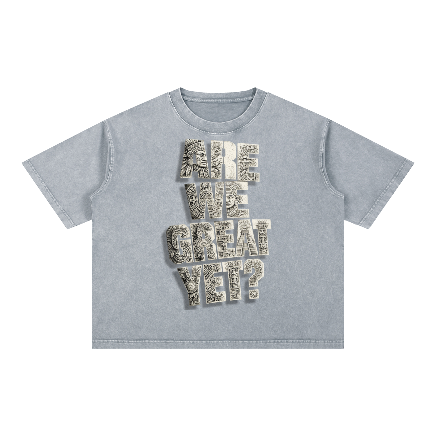 Are We Great Yet with Subtle FDT Mineral Wash Boxy Cotton T-ShirtAre