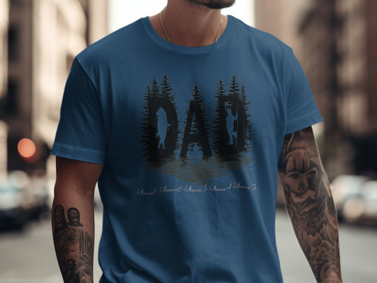 Dad Forest Silhouette Graphic Print T-Shirt product