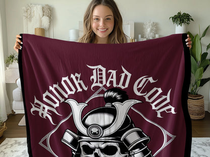 Honor Dad Code Skull Samurai Graphic Blanket product