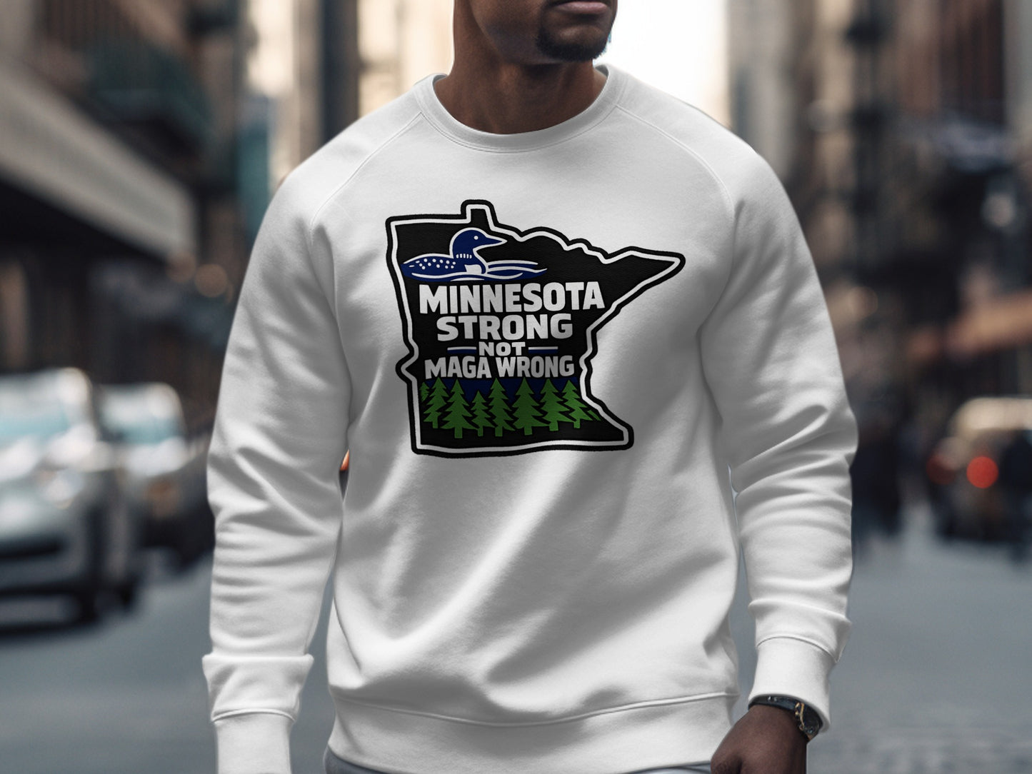 Minnesota Strong Not MAGA Wrong Casual Sweatshirt