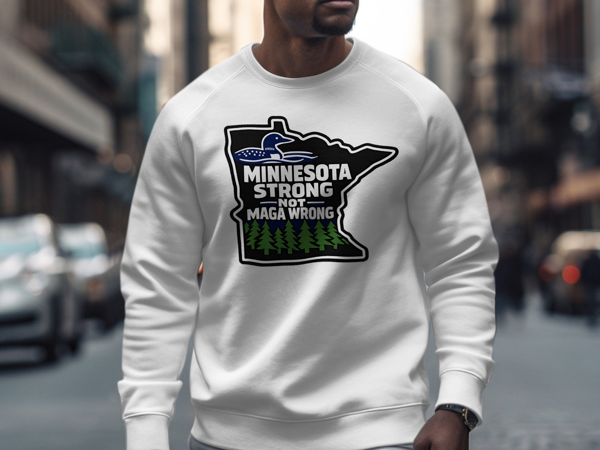Minnesota Strong Not MAGA Wrong Casual Sweatshirt