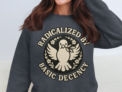 Radicalized By Basic Decency Graphic Sweatshirt Product