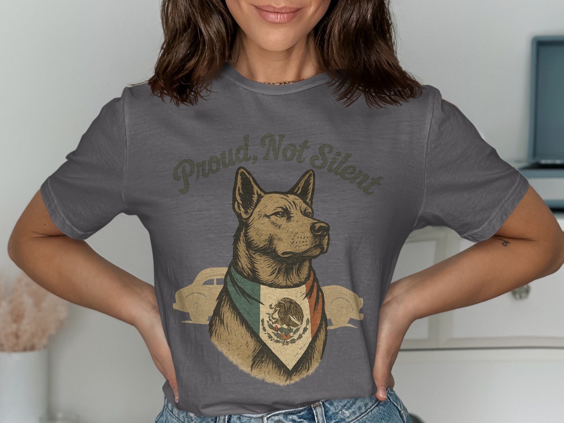 Proud Not Silent Graphic Dog Printed T-shirt Product