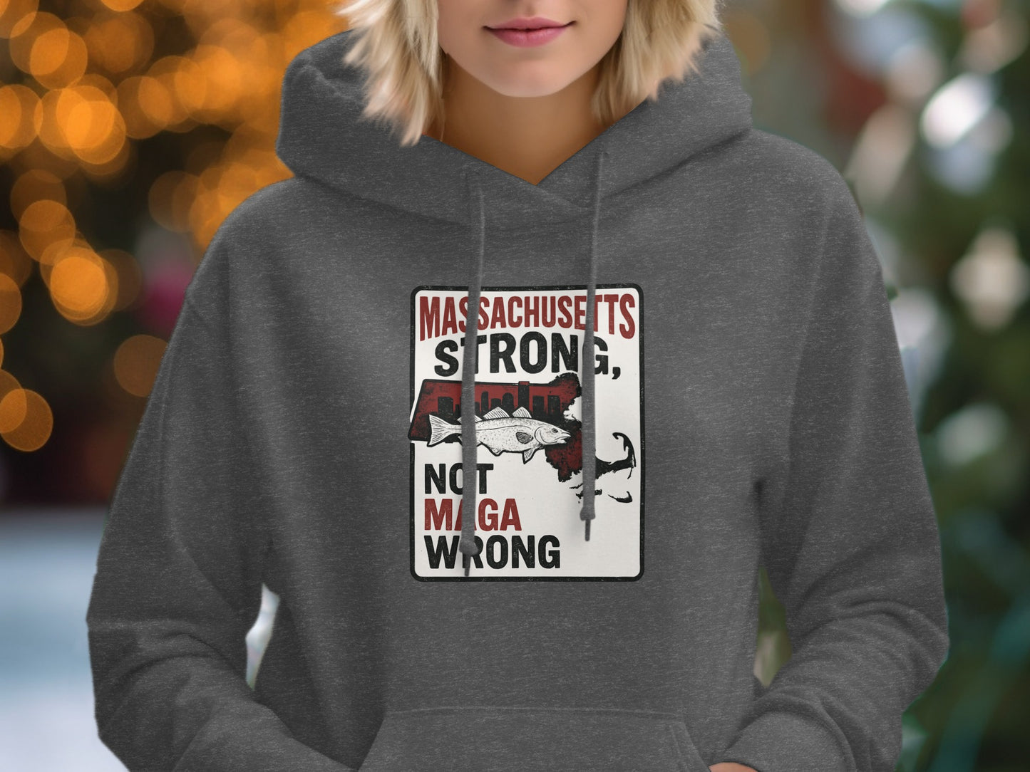 Massachusetts Strong Not Maga Wrong Hoodie product type