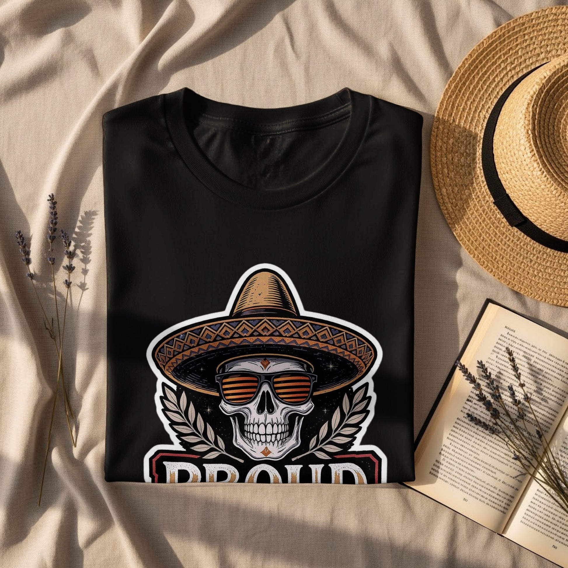 Proud Skull Sombrero Graphic Design Shirt product