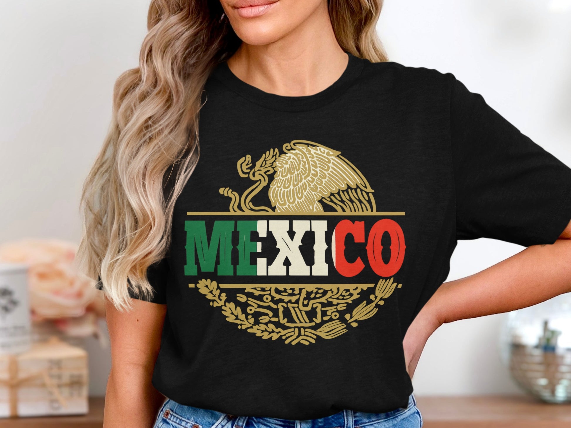 Vintage Style Mexico Emblem Graphic Tee product