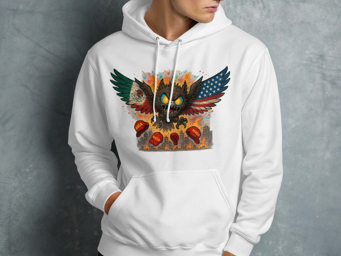 Striking Eagle Graphic Hoodie for a Bold Statement product type