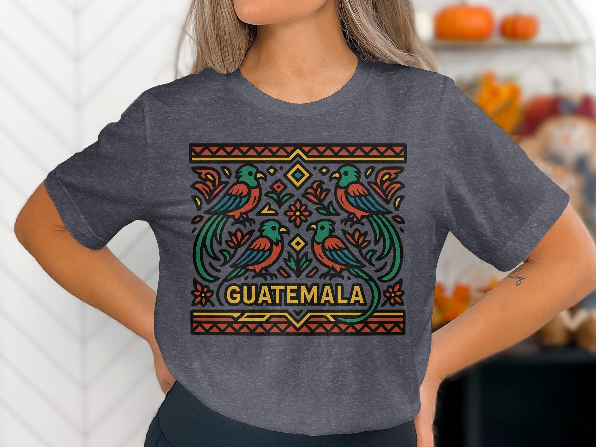 Guatemala Colorful Birds Design Graphic T-Shirt product
