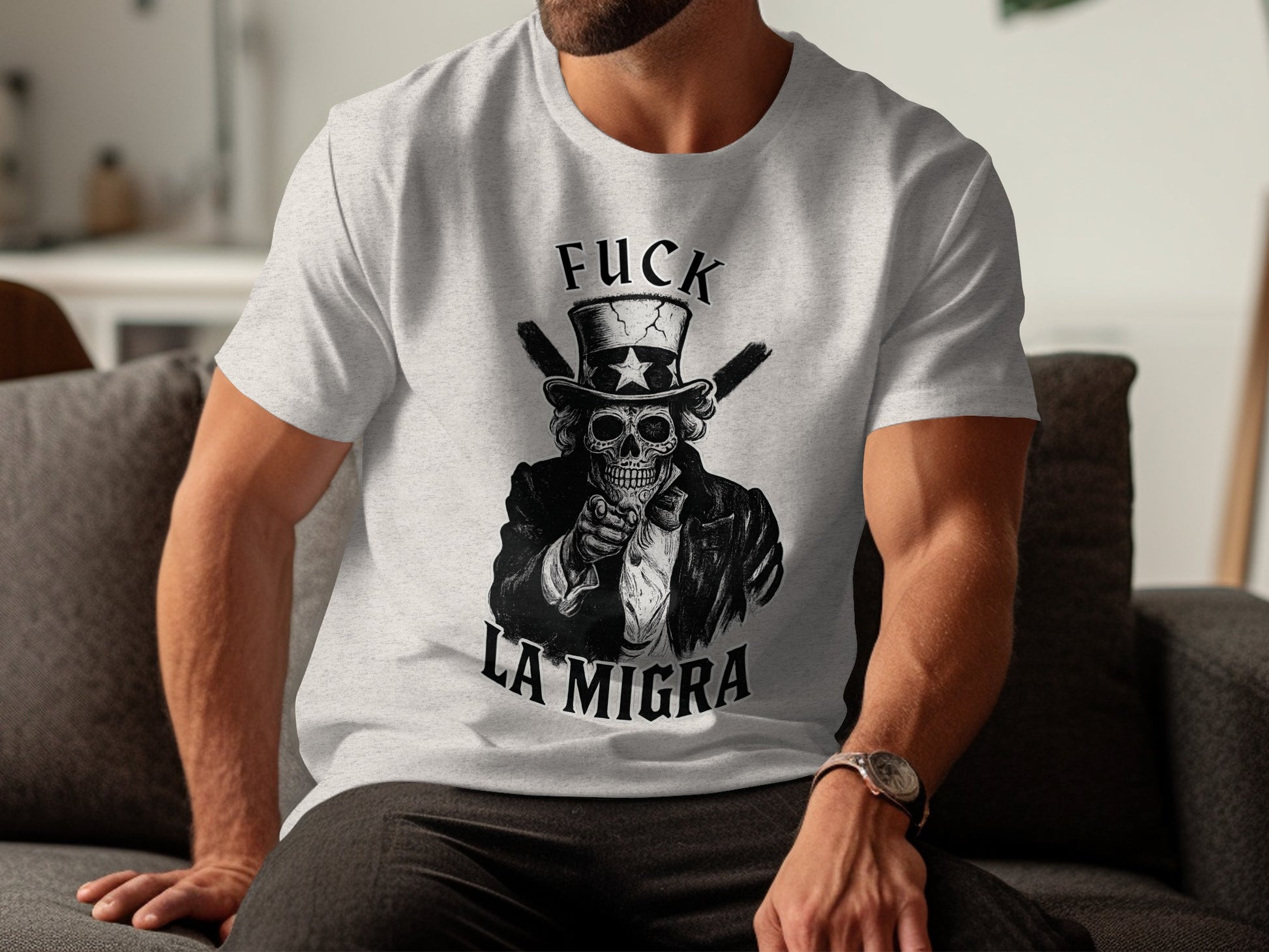 La Migra Skeleton Graphic Casual T-shirt product