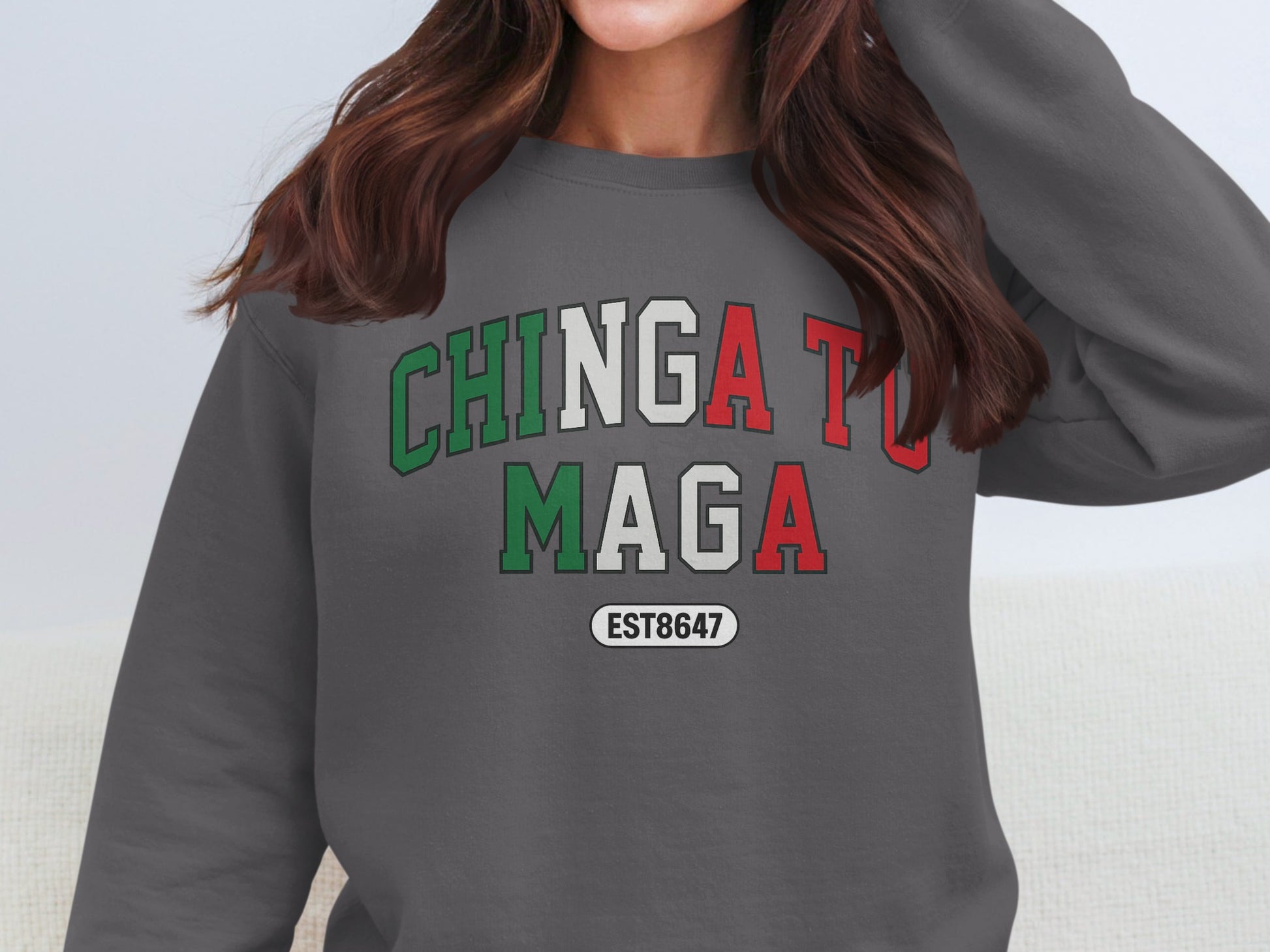 Chingato Maga Sweatshirt EST 8647 Graphic Clothing
