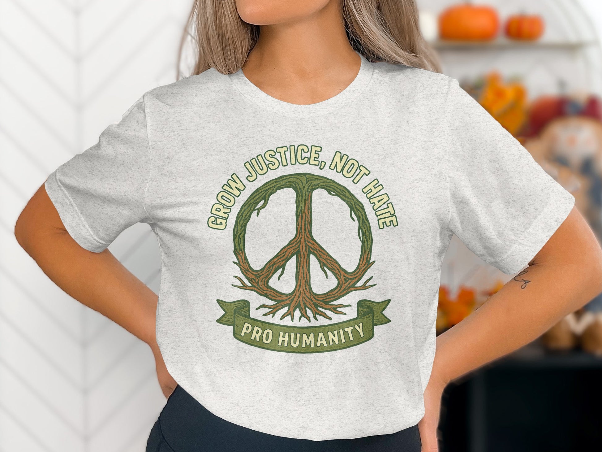 Grow Justice Not Hate Pro Humanity Graphic Shirt product type
