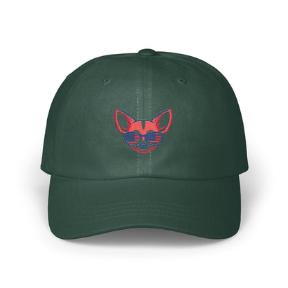 Stylish Animal Face Embroidered Green Cap Hat product type