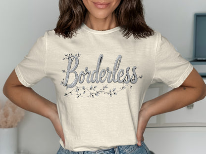Borderless Graphic Tee with Floral Design product