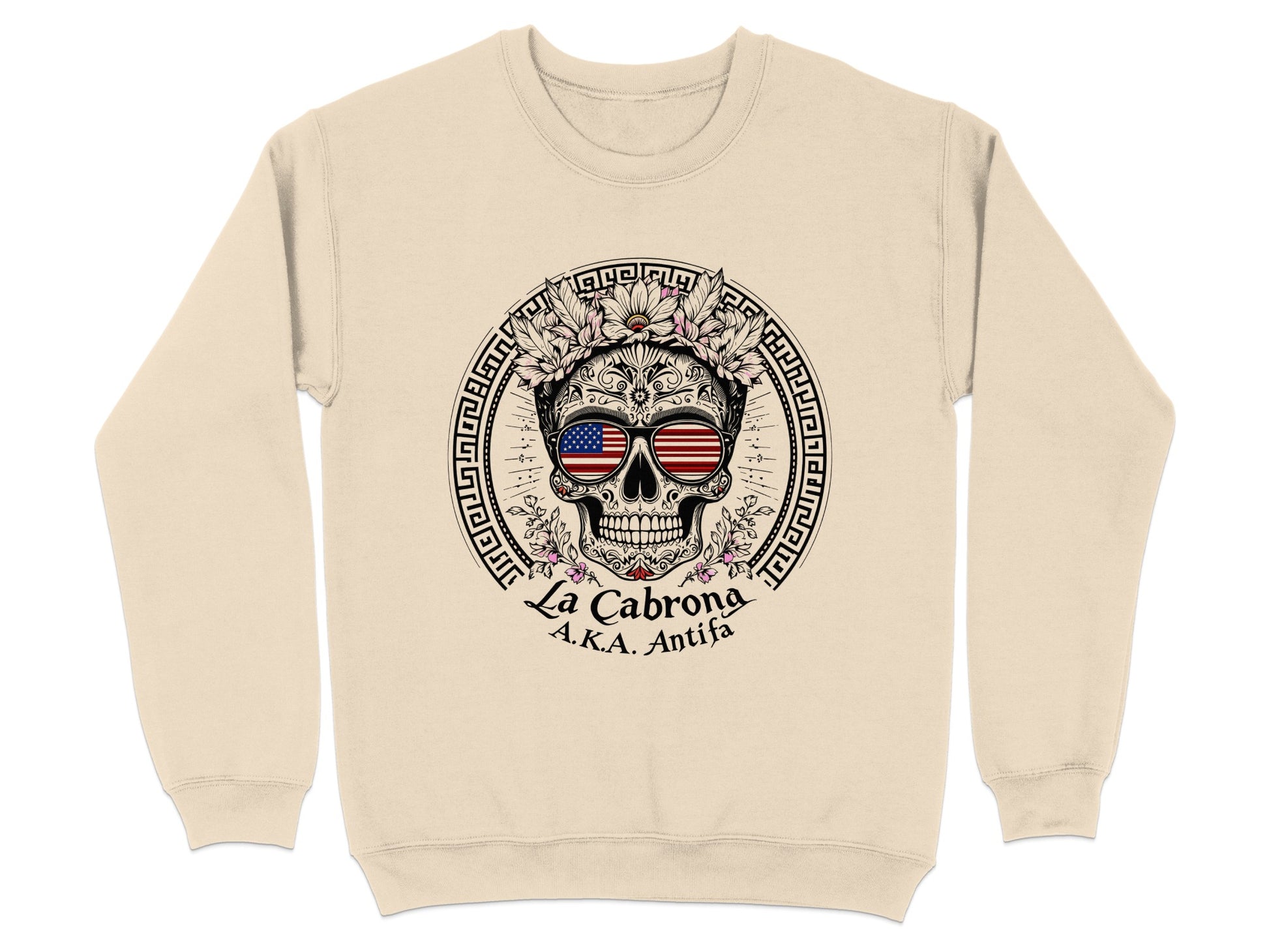 La Cabrona AKA Antifa Skull with USA Sunglasses Product