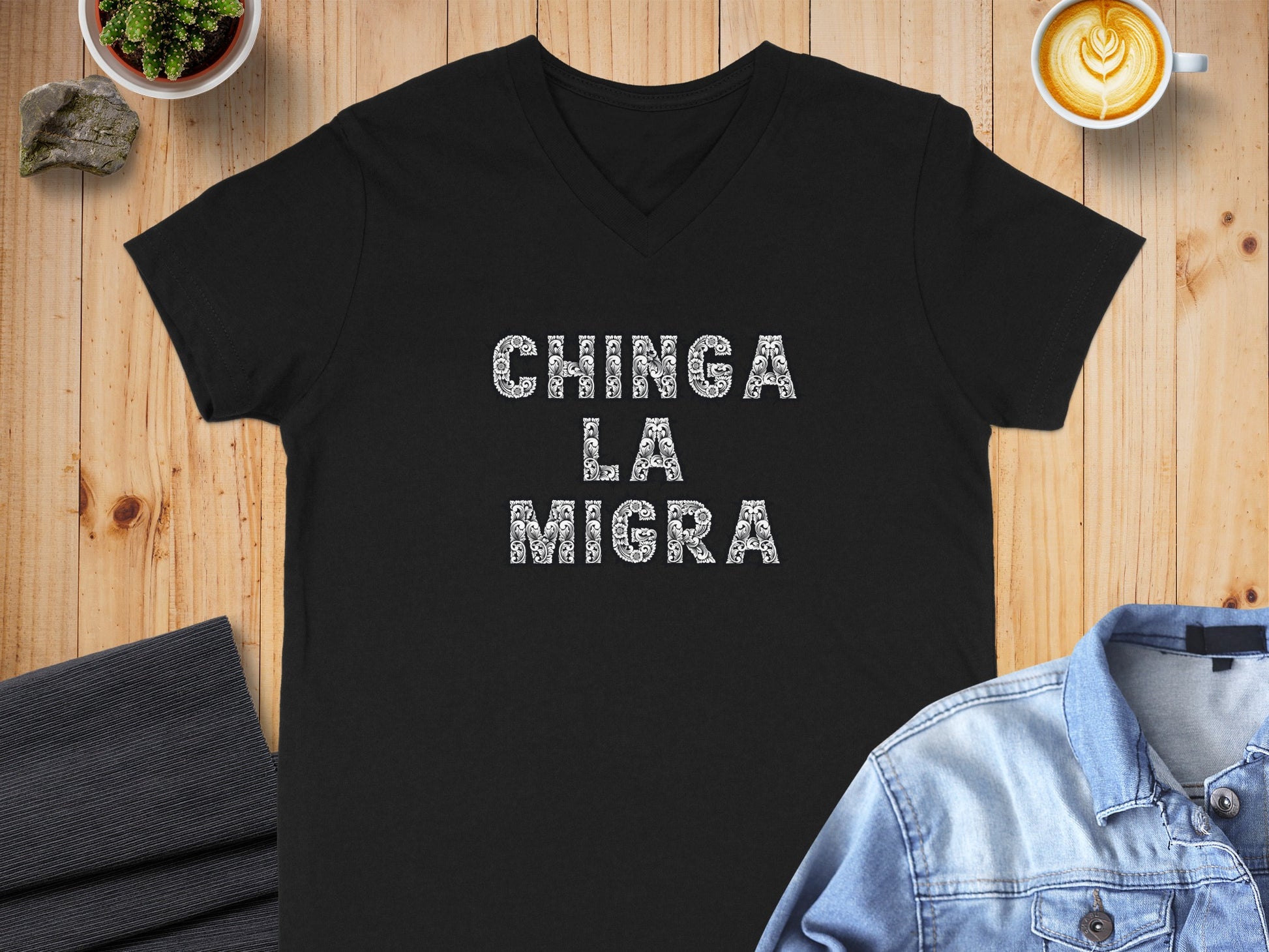 CHINGA LA MIGRA Statement Tee Comfortable Fit product type