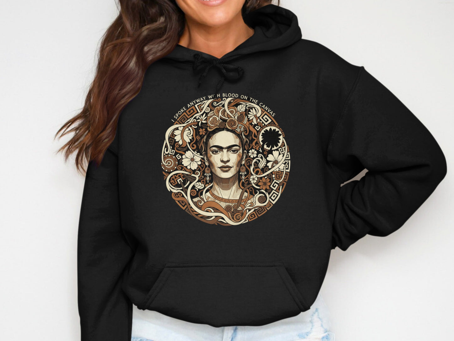 Frida Kahlo I Spoke Anyway With Blood On Canvas Hoodies