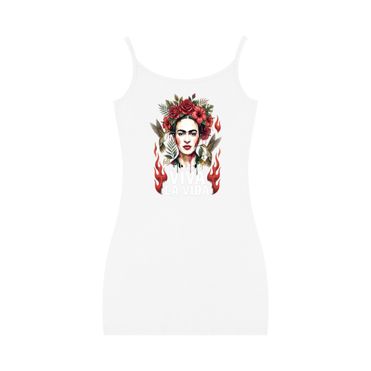 Frida Kahlo FDT Subtle Message Dress Women's Solid Tight Sleeveless Dress