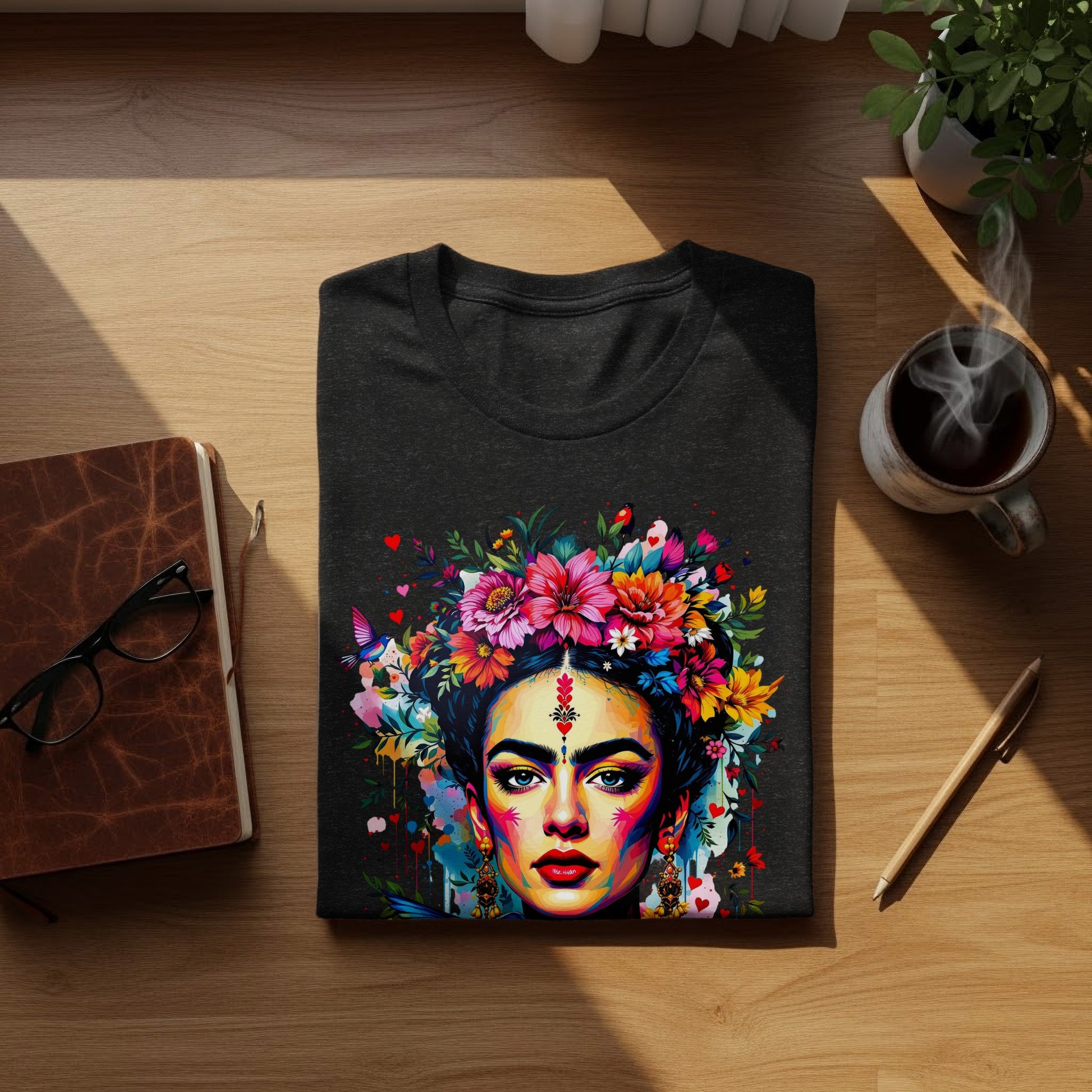 Vibrant Frida Kahlo Floral Portrait Design product type