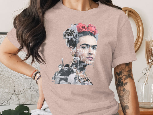 Stand Up Black and White Photo Collage T-Shirt Product