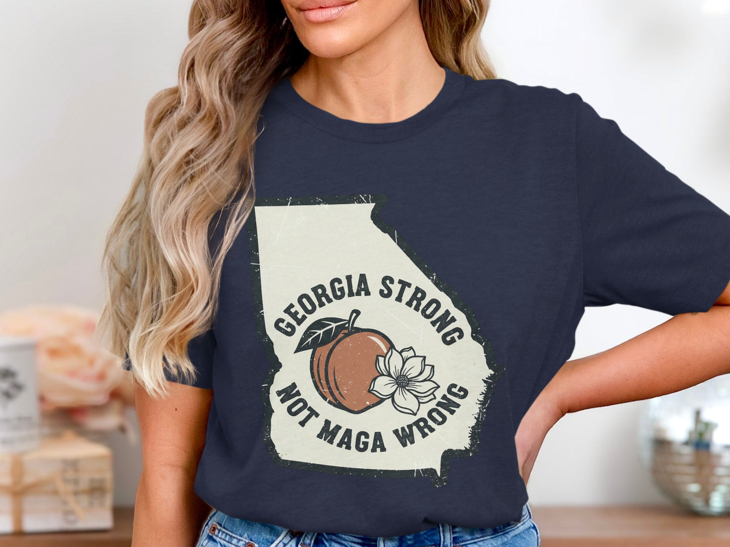 Georgia Strong Not MAGA Wrong Statement T Shirt product