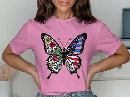 Vibrant Butterfly Graphic Tee Perfect Summer product type