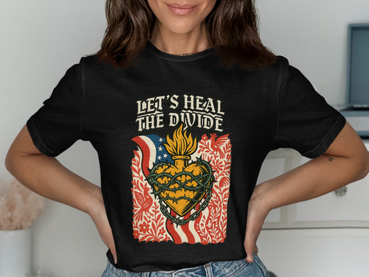 Let's Heal The Divide American Flag Graphic Tee product