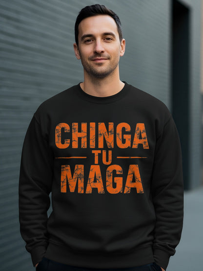 Chinga Tu Maga Statement Crewneck Sweater