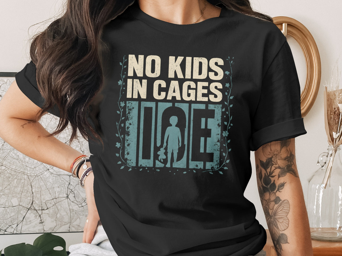No Kids In Cages Unique Statement T-Shirt product