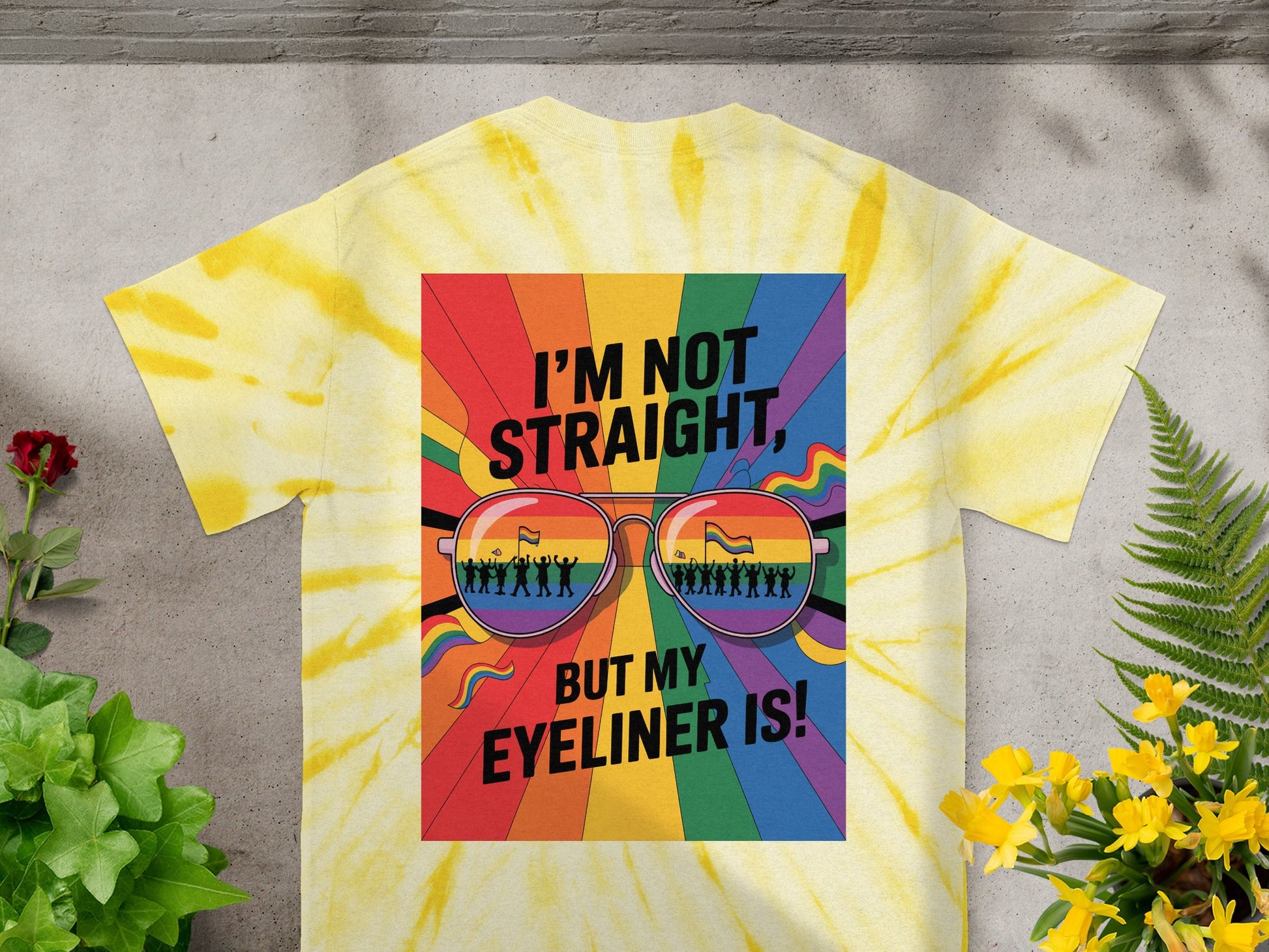 Vibrant I'm Not Straight But My Eyeliner Is shirt product type