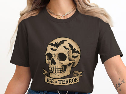Ice Equals Terror Skull Bats Graphic T-Shirt product type