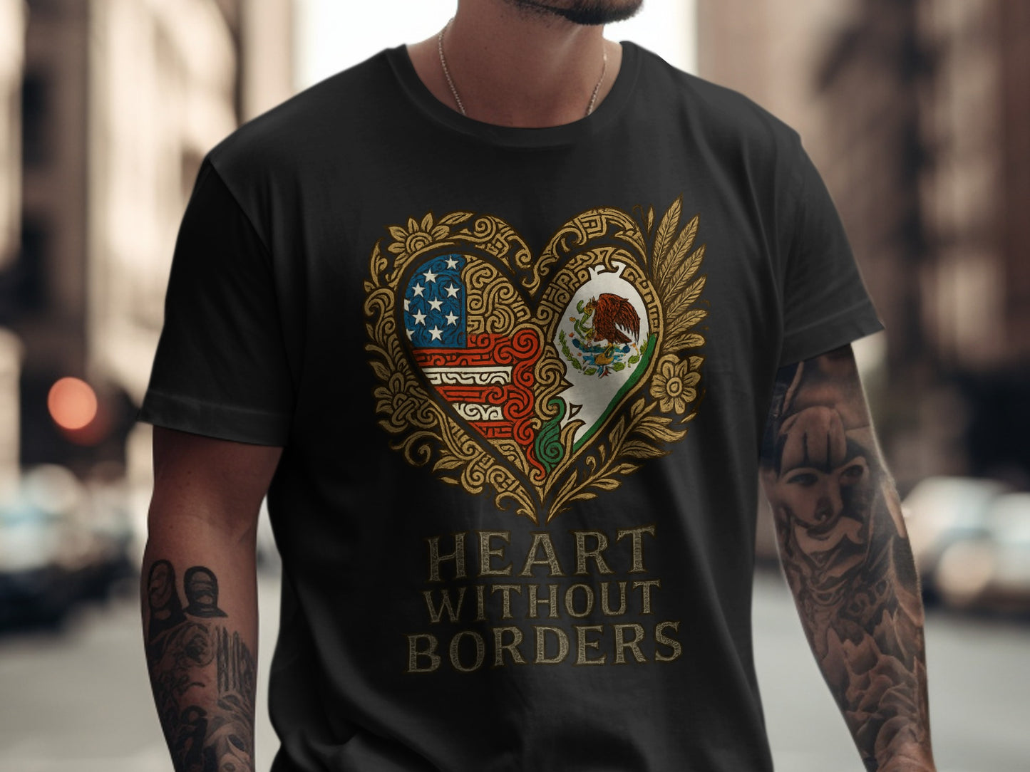 Heart Without Borders Graphic T-Shirt for Global Unity