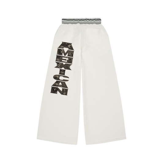 Striped Waist Wide Leg Pants