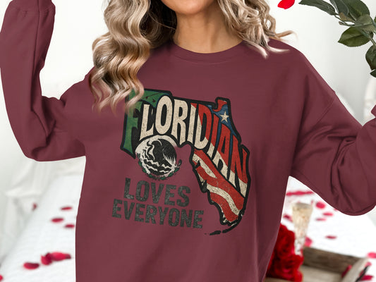 Floridian Loves Everyone Graphic Sweatshirt product