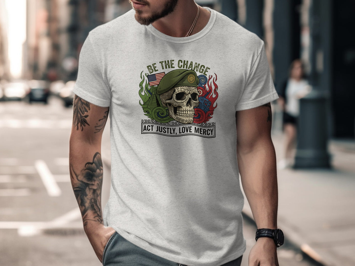 Be The Change Act Justly Love Mercy T-shirt