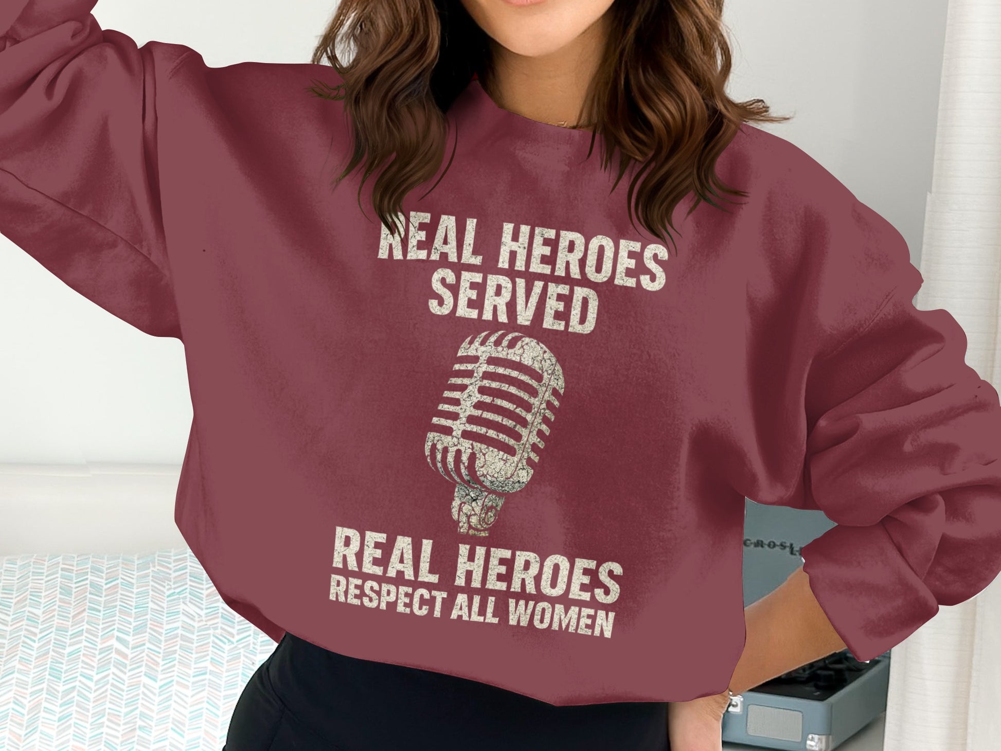 Real Heroes Served Respect All Women Sweatshirt product